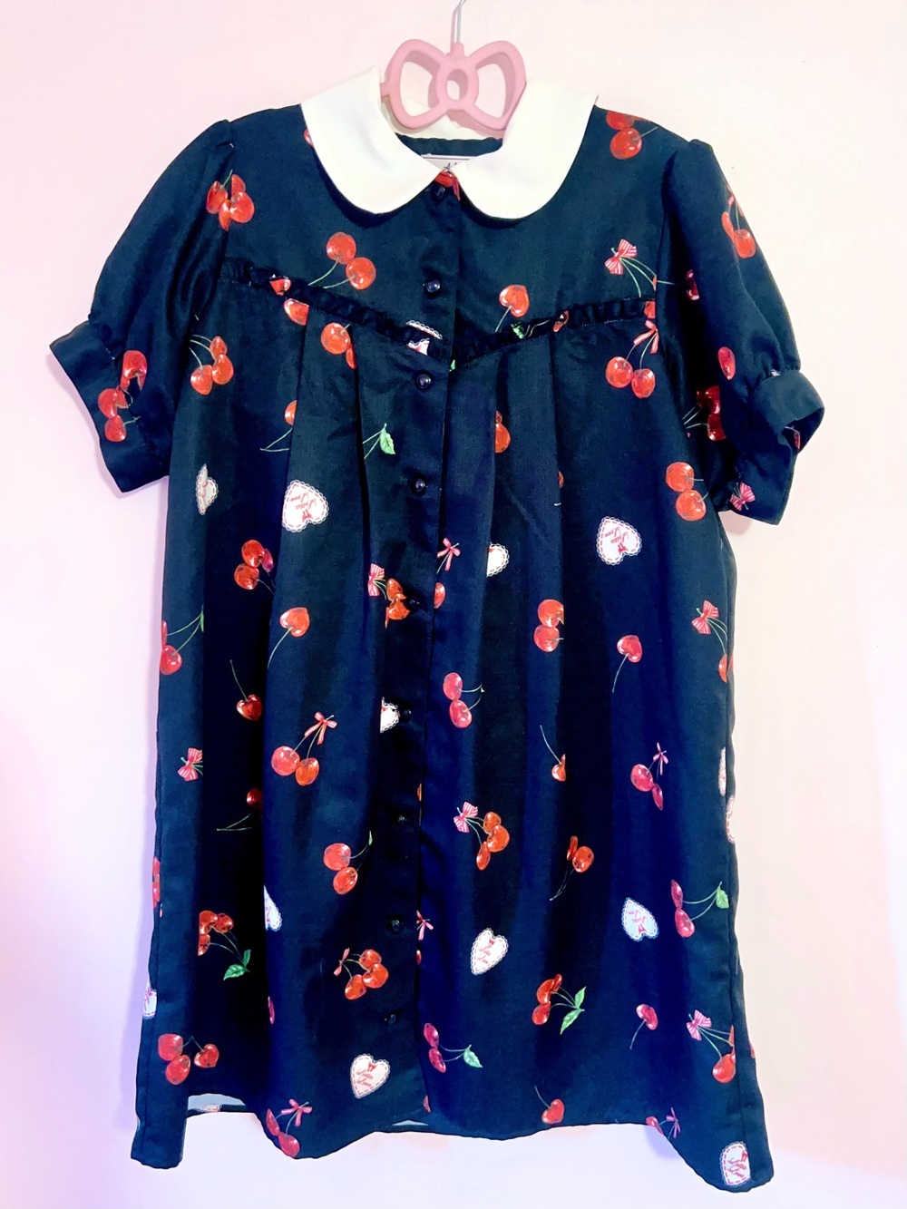 ♡ ank rouge cherry & heart print babydoll dress ♡